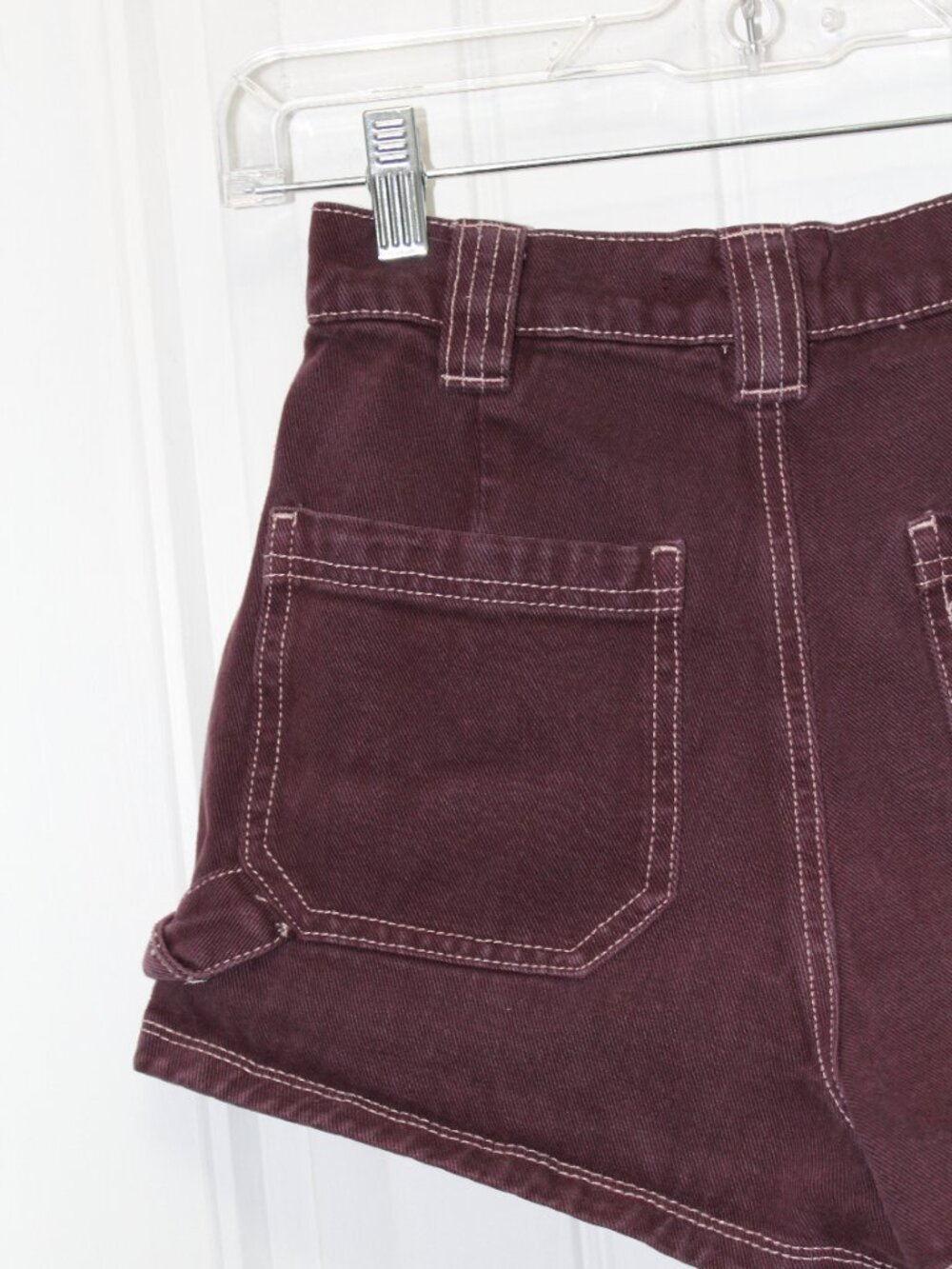 PacSun High Waist Shorts in Burgundy - Picture 6 of 11